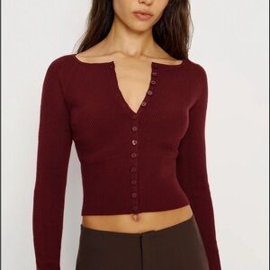 Reformation Meadow Regenerative Merino Cardigan NWOT
